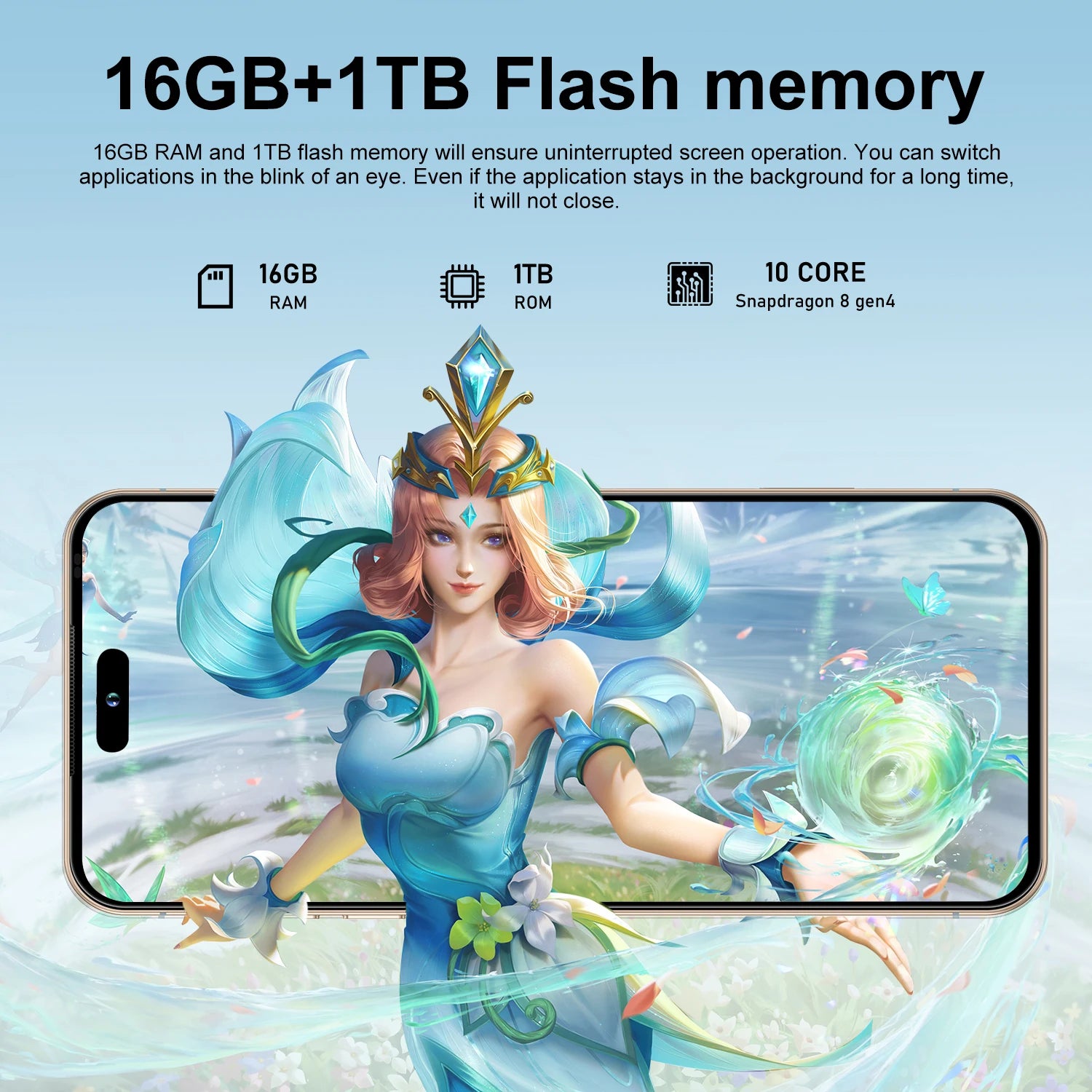 5G Smartphone 7.3 Inch AMOLED 1TB 16GB RAM Unlocked - Tidesmit Tidesmit