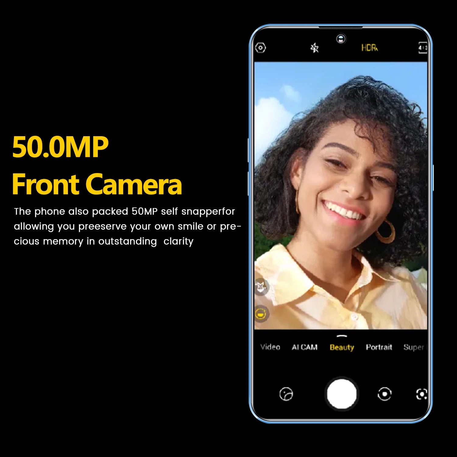Tidesmit 7.3-inch 5G Android smartphone with dual SIM support for global connectivity and high-speed mobile use.
