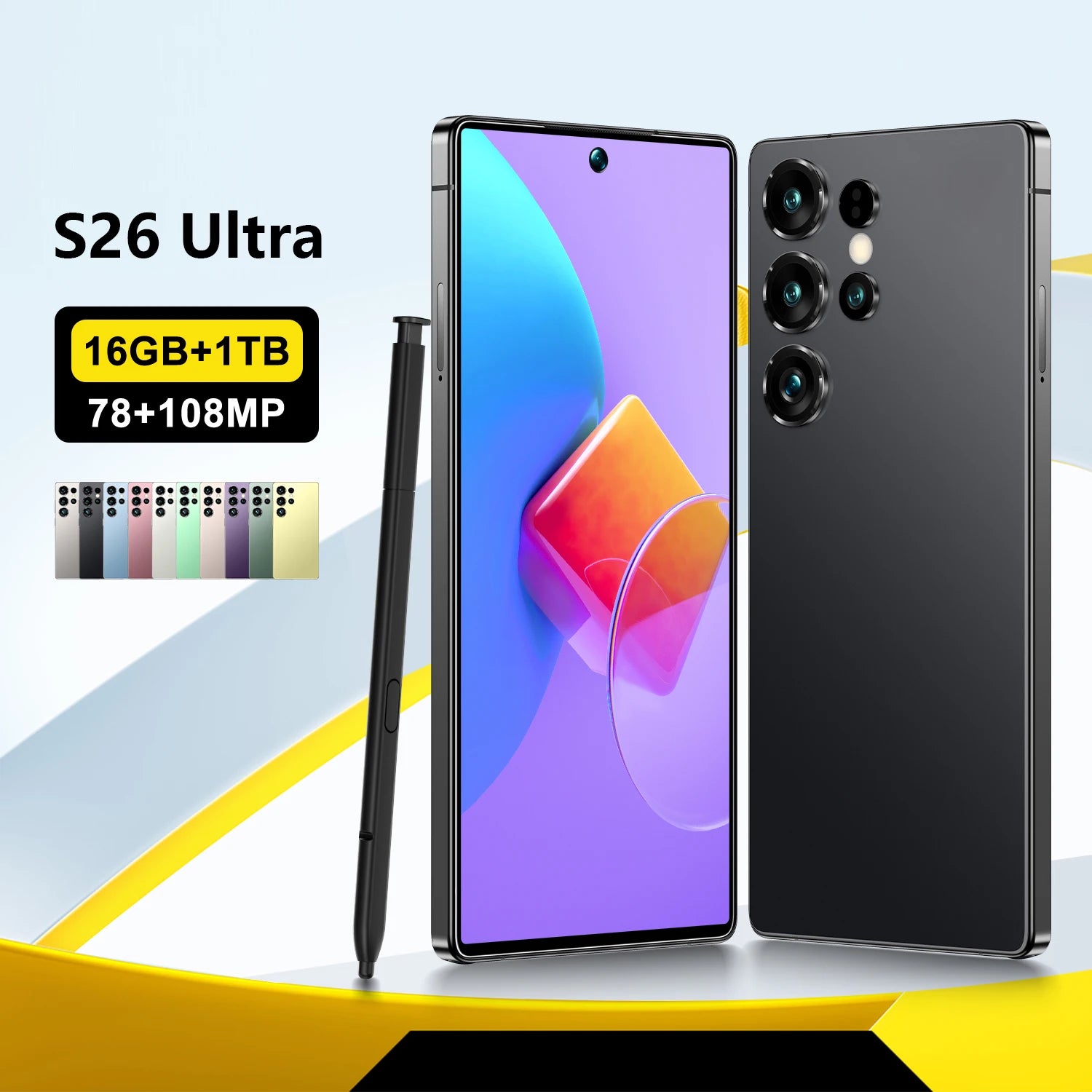S26 Ultra 5G Smartphone: 16GB RAM, 1TB Storage, 7.3 Inch Display Tidesmit