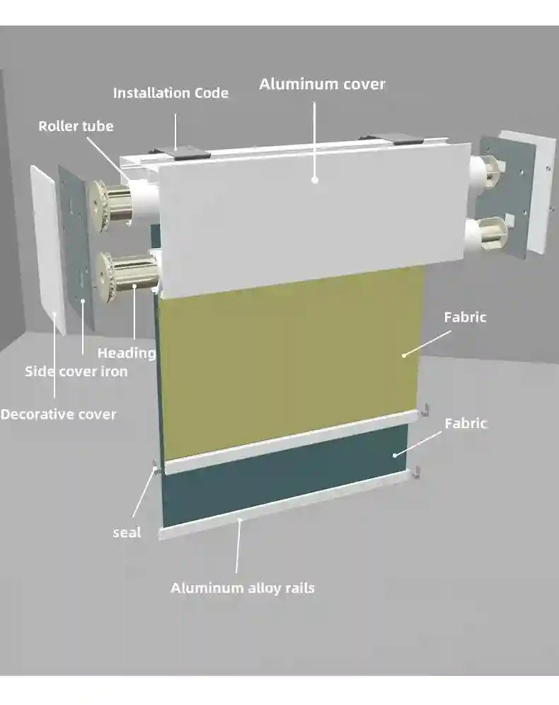 Smart Motorized Double Roller Blinds - Zigbee WiFi App Control Tidesmit