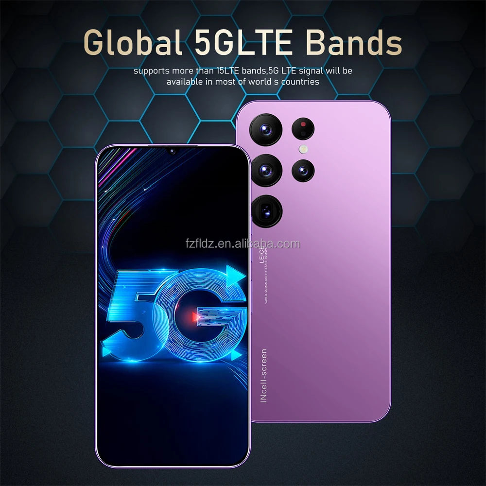 Hot Sale S24 Ultra 5G Smartphone 16GB+1TB 7.3 Inch HD Screen Android 13 Dual Card Unlocked High Quality Mobile Phone