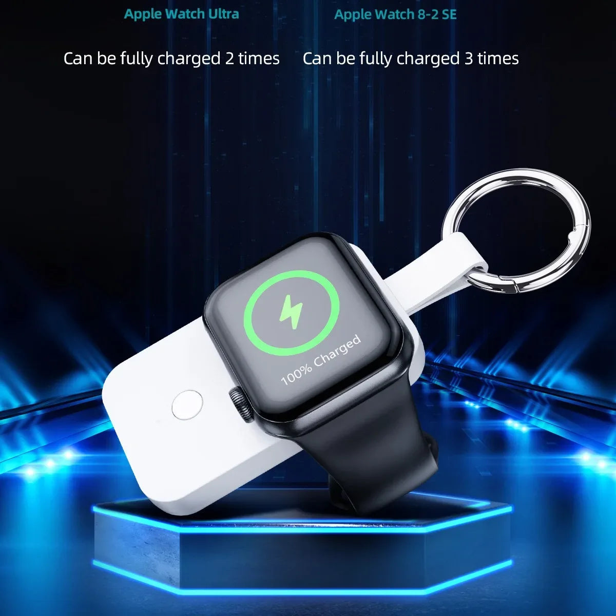 Magnetic Apple Watch Power Bank 1000mAh Portable Keychain Charger Tidesmit