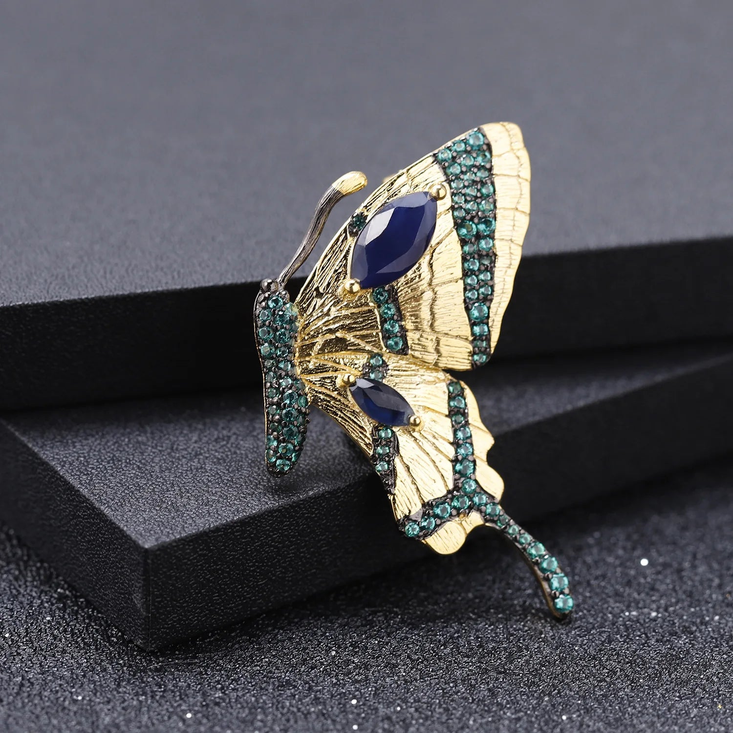 TIANSHE Designer Women's Pendant Dual-Purpose Butterfly Brooch Design High-end Vintage S925 Pure Silver Jewelry