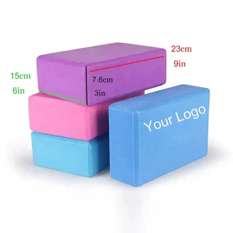 Yoga Blocks 9x6x3 EVA Foam Brick for Pilates Stretching - Tidesmit Tidesmit