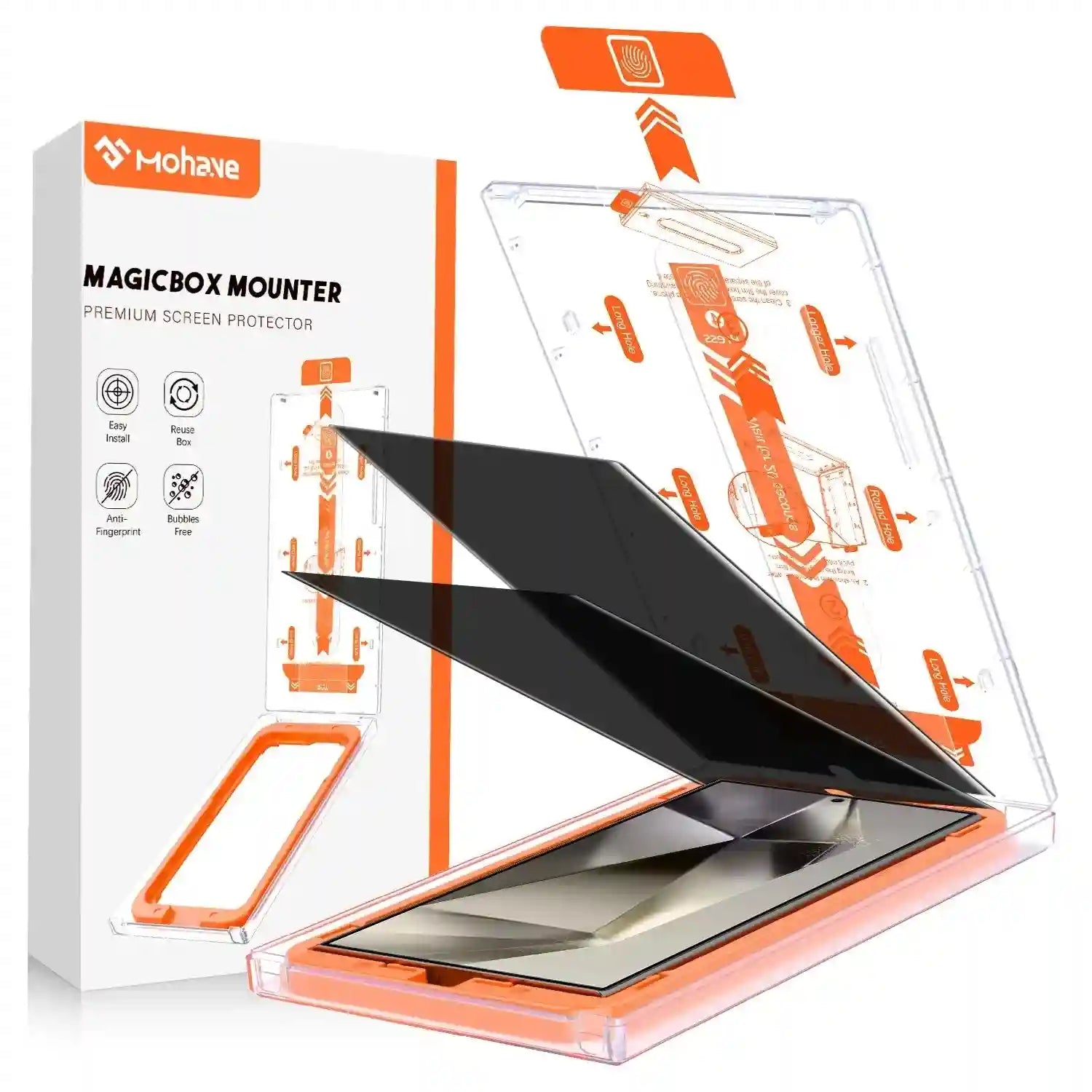 Privacy Screen Protector for Samsung S24 Ultra - Anti-Peep Tempered Glass Tidesmit