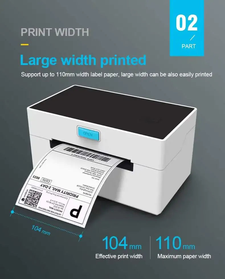 Desktop A4 Bluetooth  Printer Thermal Barcode Label Printer Printing for Business Travel  Printing
