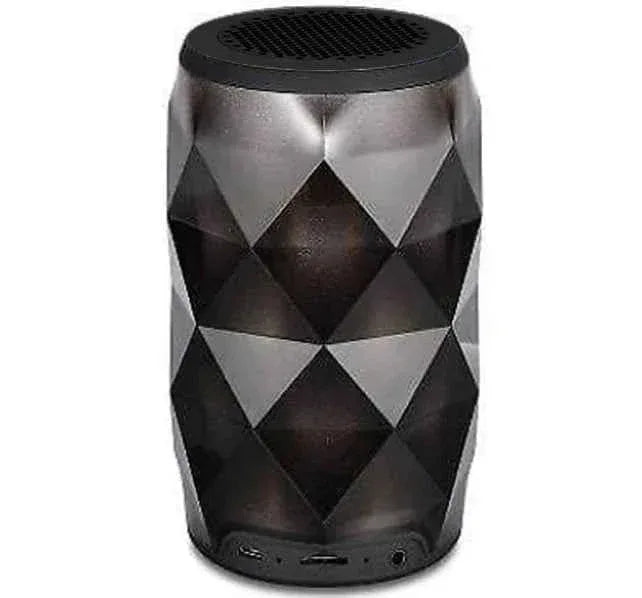 Portable Bluetooth Speaker with LED Lights, Waterproof Wireless Audio - Gray Gray plastic My Store