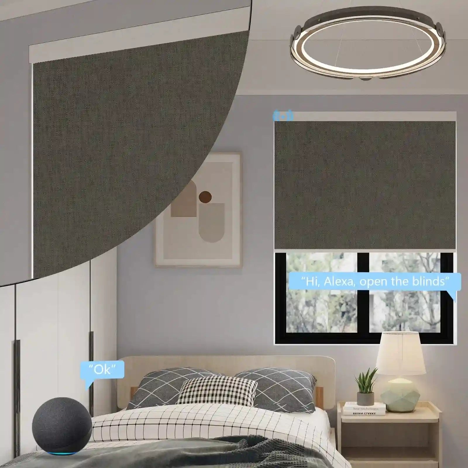 Motorized Zebra Blinds | Custom WiFi Blackout Shades for Smart Homes Tidesmit