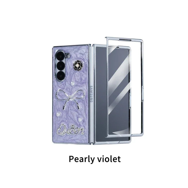 Samsung Z Fold 7 Case with 9H Tempered Glass Screen Protector Tidesmit