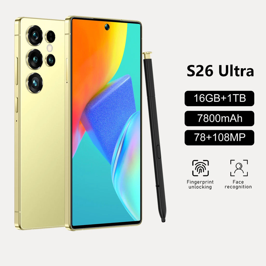 5G Smartphone 1TB Storage 16GB RAM Dual SIM Unlocked Mobile Tidesmit