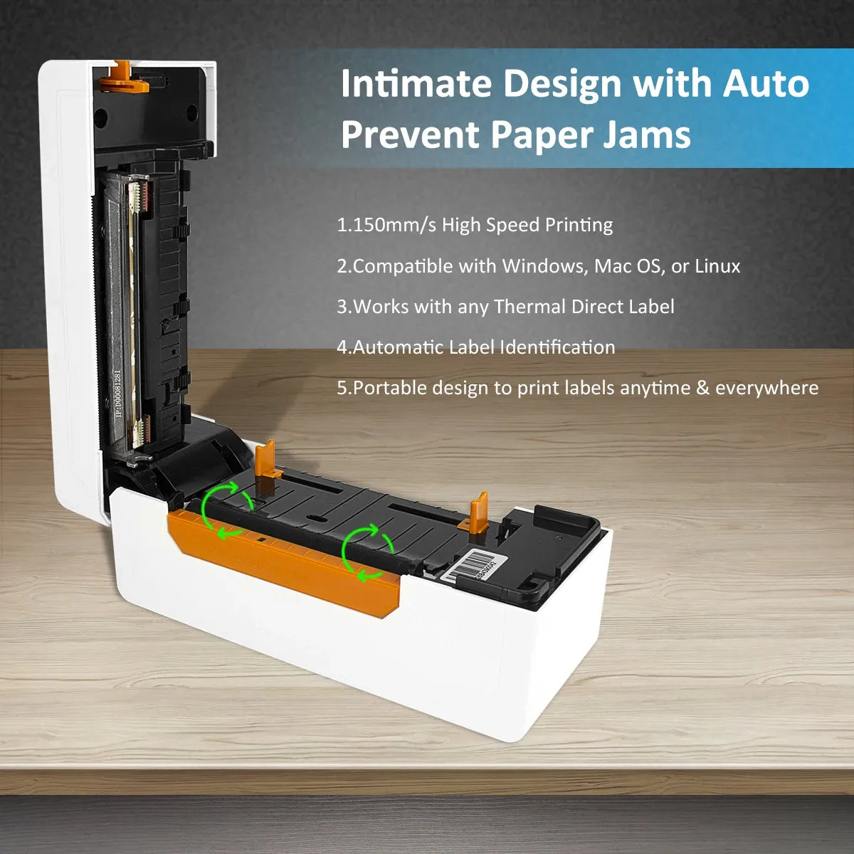 Desktop A4 Bluetooth  Printer Thermal Barcode Label Printer Printing for Business Travel  Printing