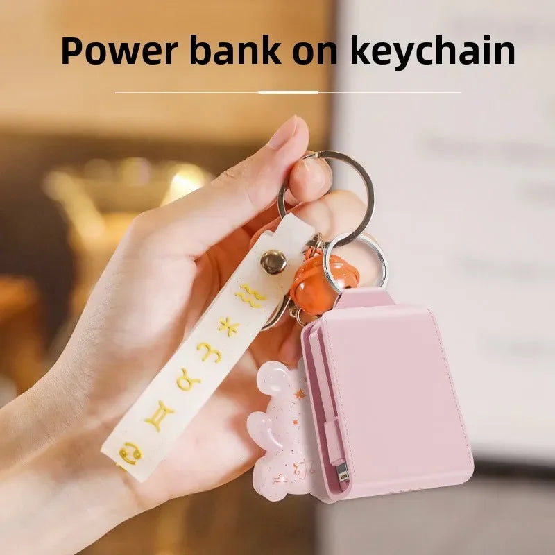 Portable Keychain Power Bank 2000mAh - Fast Charging USB-C Travel Battery Tidesmit