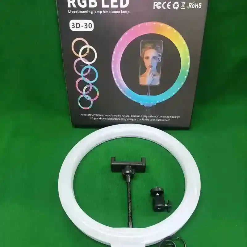 14 Inch RGB LED Ring Light for Streaming with Adjustable Tripod Tidesmit