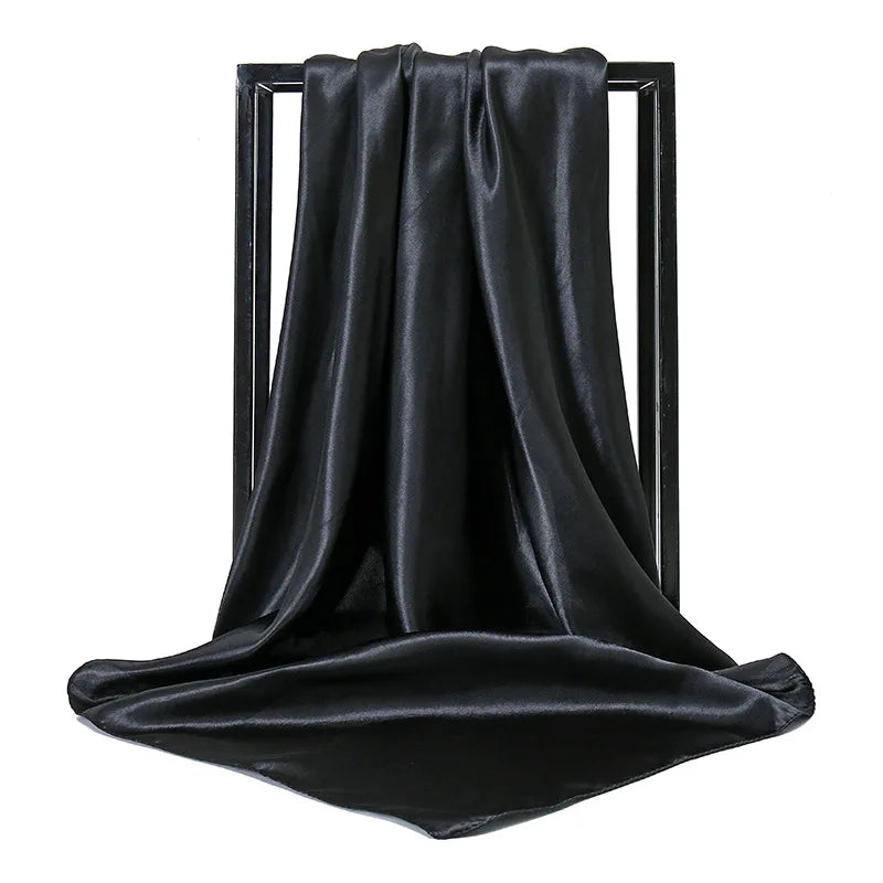 Manufacture of High Quality 90X90 Small 9 Printing Multi-Purpose Headscarf Women'S Silk Scarf