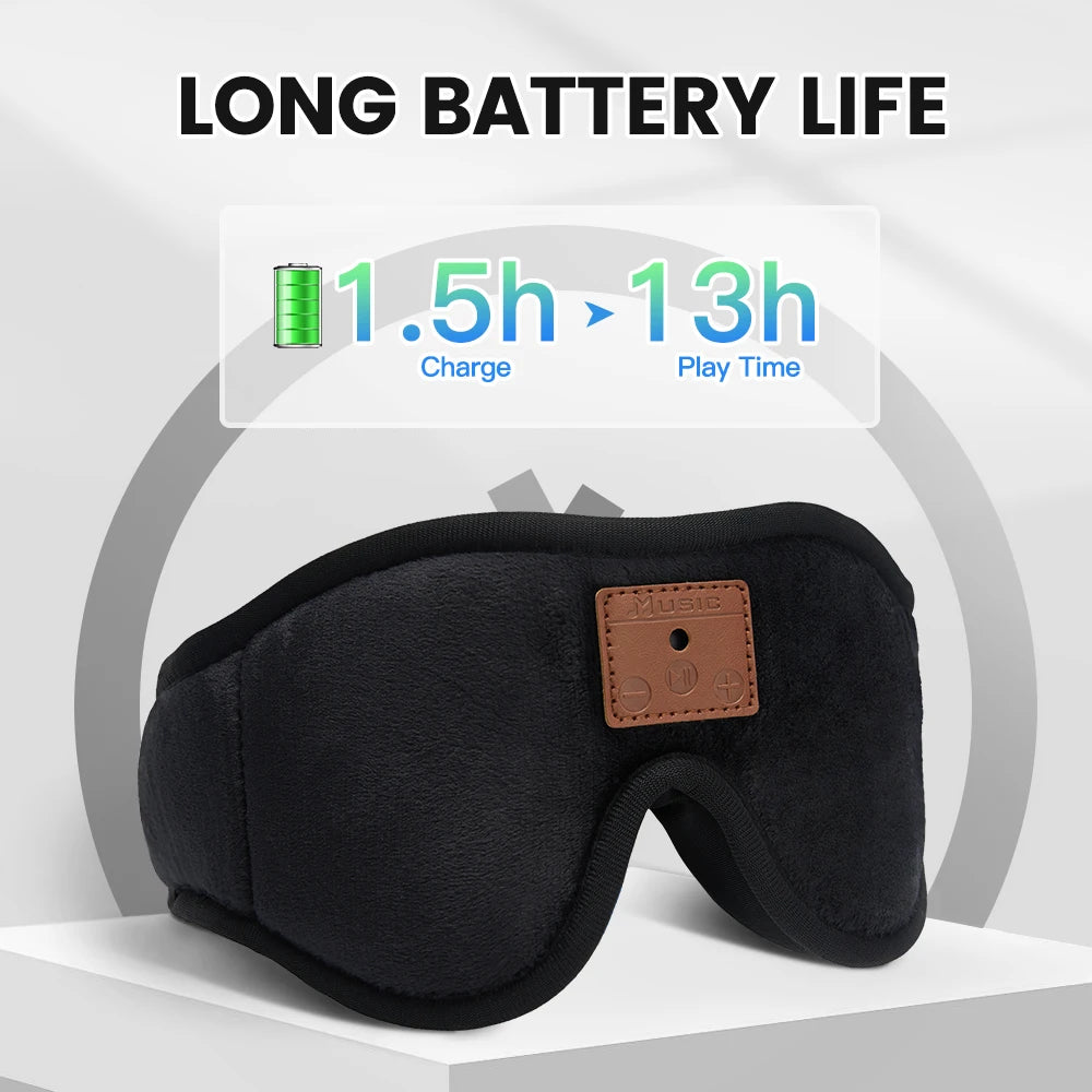 Bluetooth Sleep Mask Wireless Headphones - Ergonomic Side Sleeper Design Music sleep mask Tidesmit