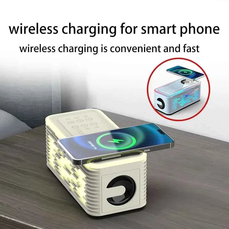 Portable Bluetooth Speaker with Wireless Charger and RGB LED Light My Store