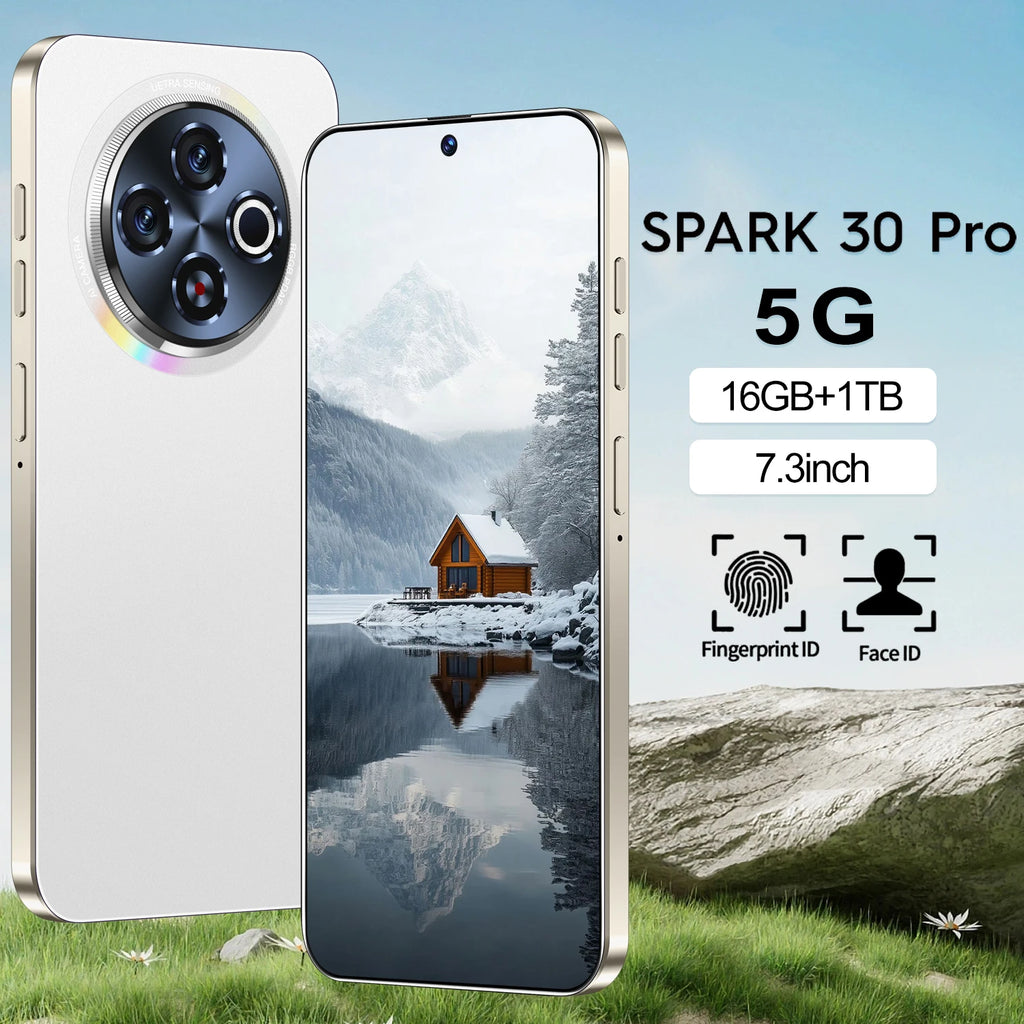 2026 Best Spark 30 5G Smart Android Phone 16+1TB 7.3" 8000mAh Long Standby Unlocked Dual SIM