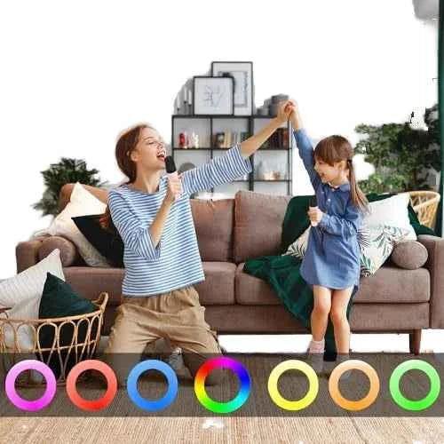 Portable Bluetooth Speaker with Wireless Microphone and RGB Lights My Store