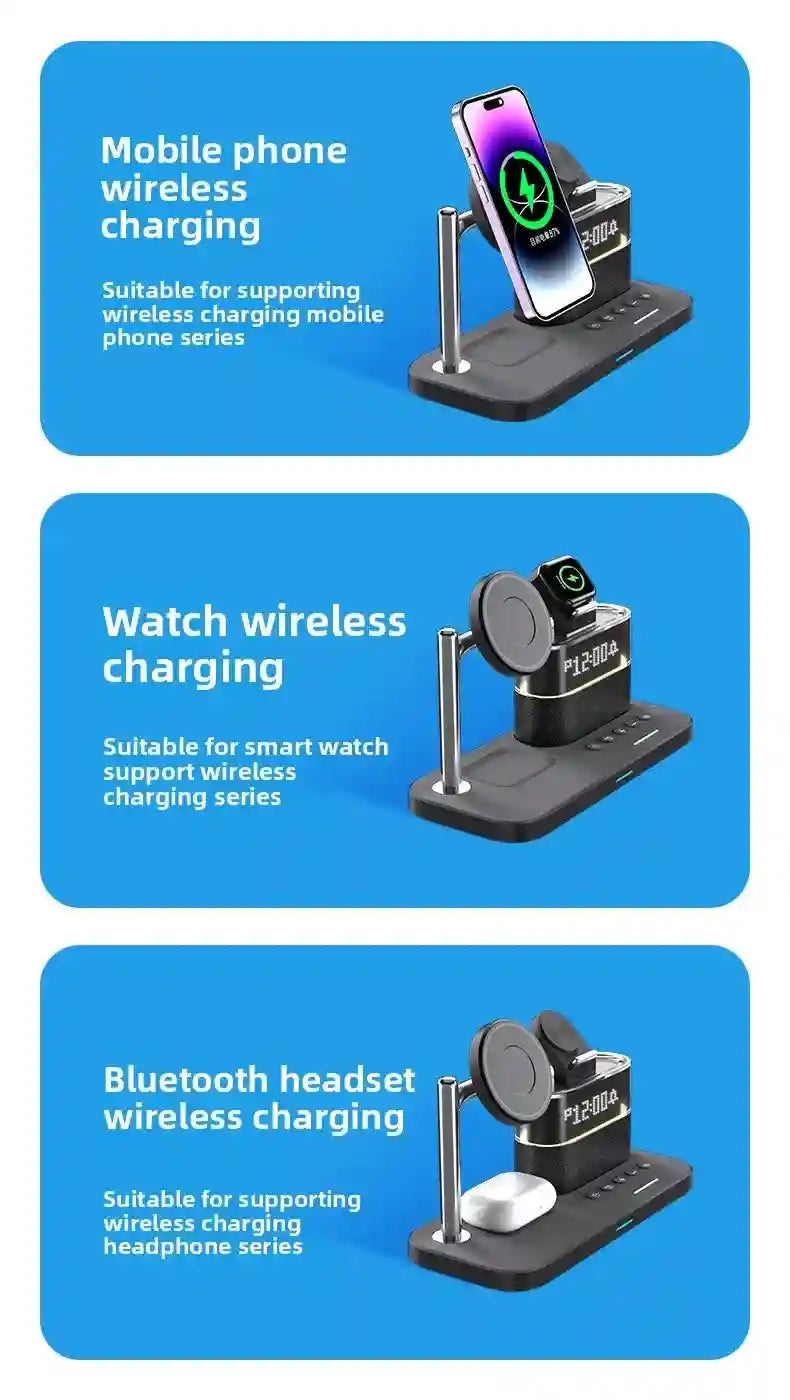 3-in-1 Wireless Charger Station - Qi Certified MagSafe Compatible Tidesmit