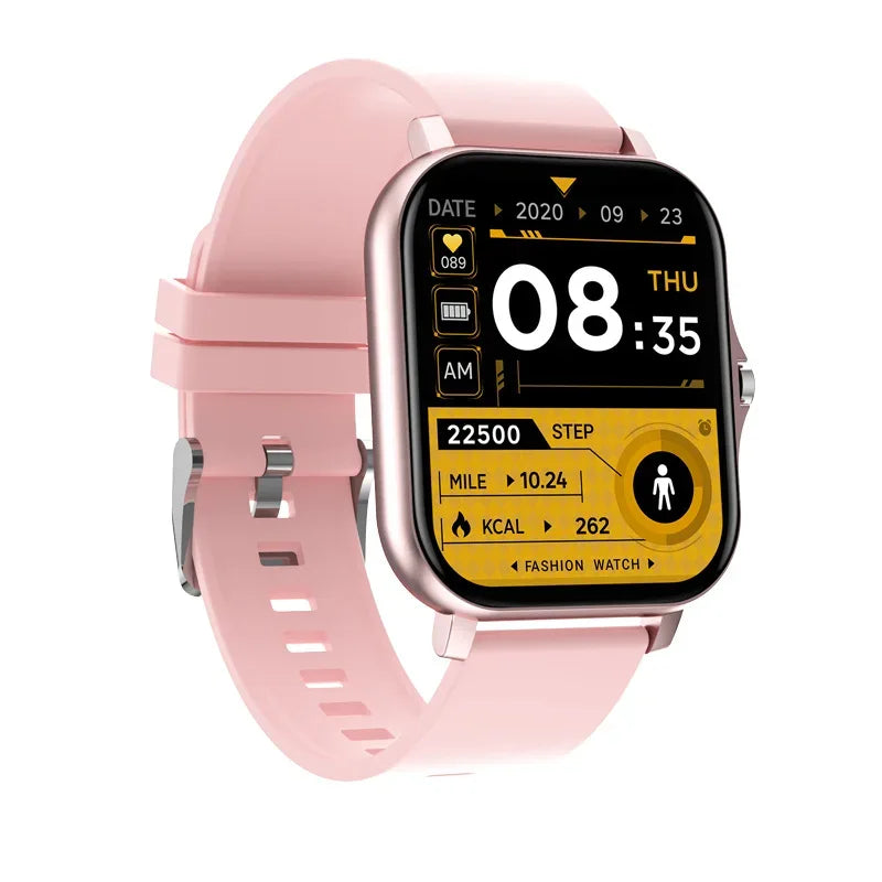 Smartwatch with Bluetooth Calling and Fitness Tracker - Silicone/Metal Pink+Silicone watch band My Store