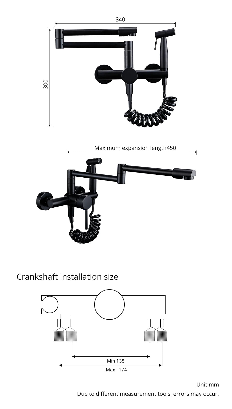 Wholesale Black Hot Sale Hot and Cold Pull Out Kitchen Mixer Tap Pot Filler Faucet Synchronize Airbrush Kitchen Faucet