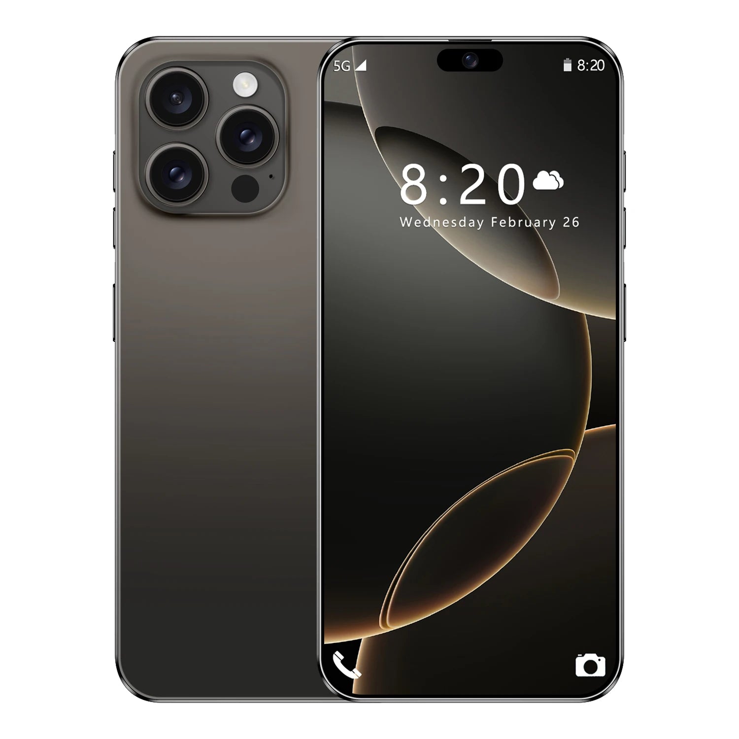 2025 I16 Pro Max Smart Android 13 Mobile Phone 7.3" HD Screen Deca Core CPU 5G 16GB+1TB 144Hz 108MP 65W Quick German French
