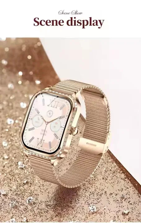 MK88 Waterproof Smartwatch - 1.75 Inch Fitness Tracker Pink/White My Store