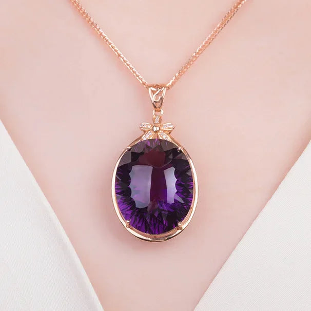 Natural Purple Amethyst Quartz Faceted Heart Bead Pendant Tungsten 20x15mm Trendy Jewelry Healing Necklace AAAAAA
