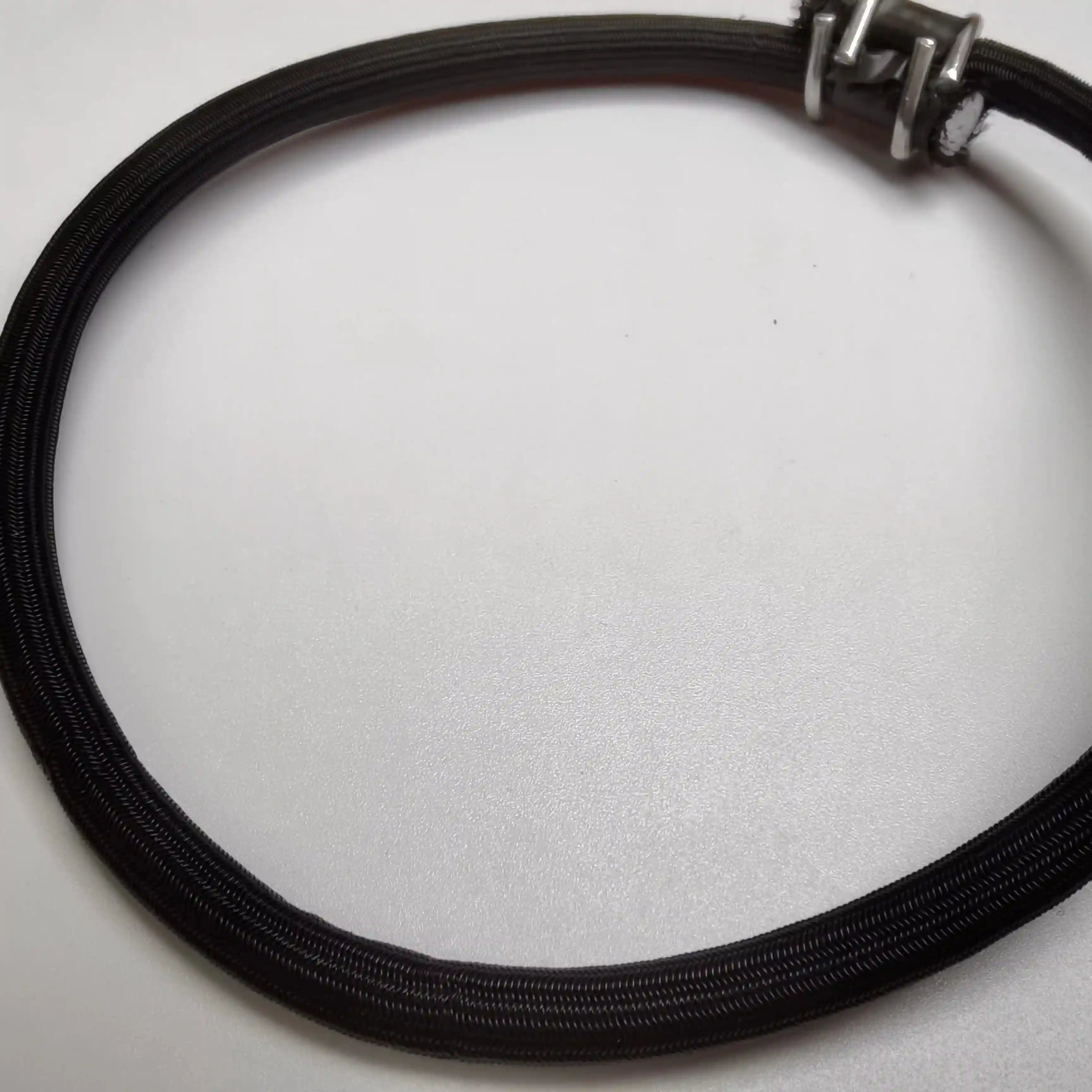Fitness Trampoline Elastic Cords 46cm - Black Natural Rubber Set Tidesmit