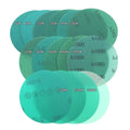6-inch PET film sanding discs (60-2000 grit), hook and loop, for wet/dry car polishing and smooth finishing.