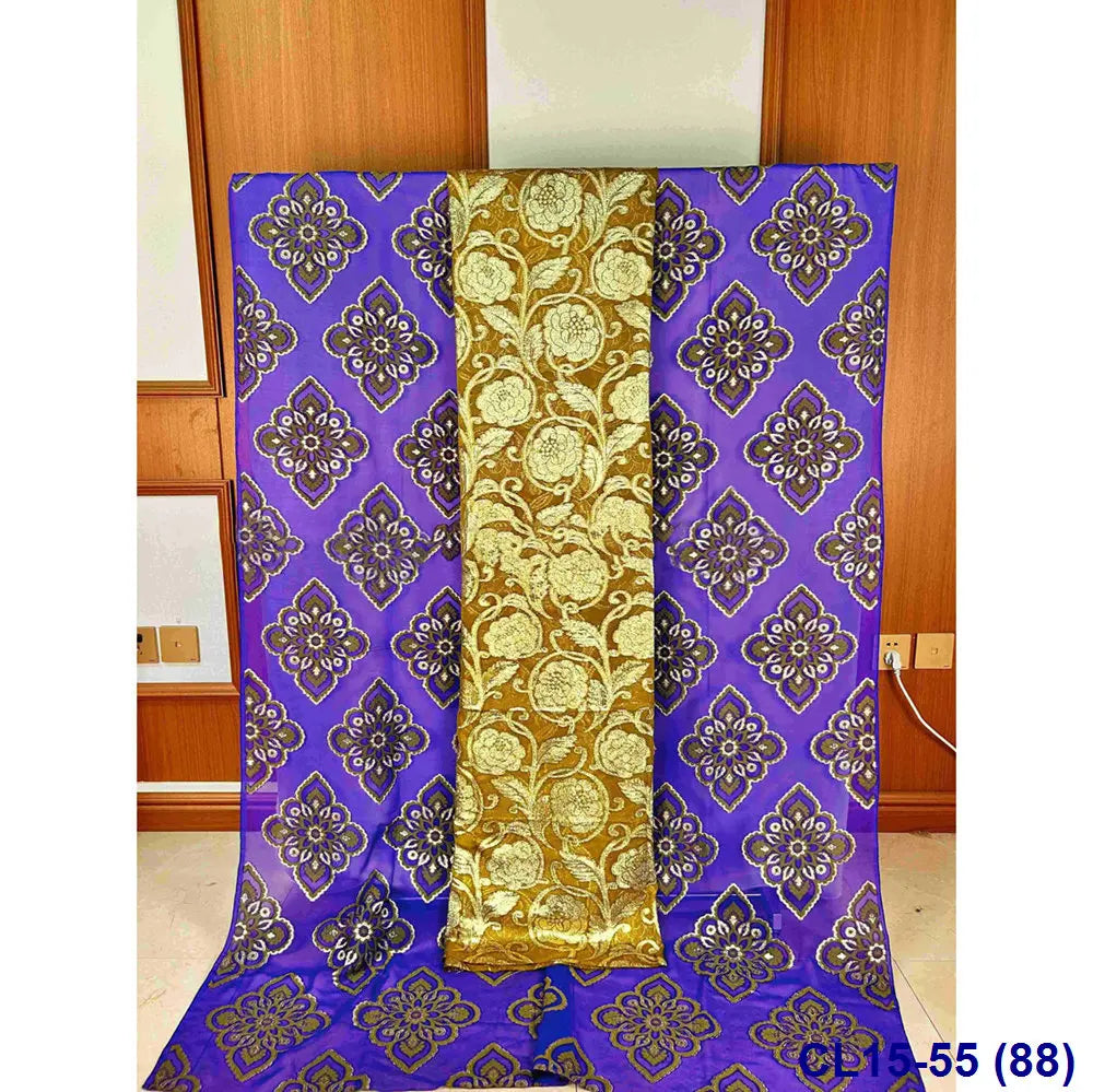 Lisami RTS Luxury Silk Fabric Elegant Multi-Color 3D Metallic Handcut for Dresses Weddings and Curtains