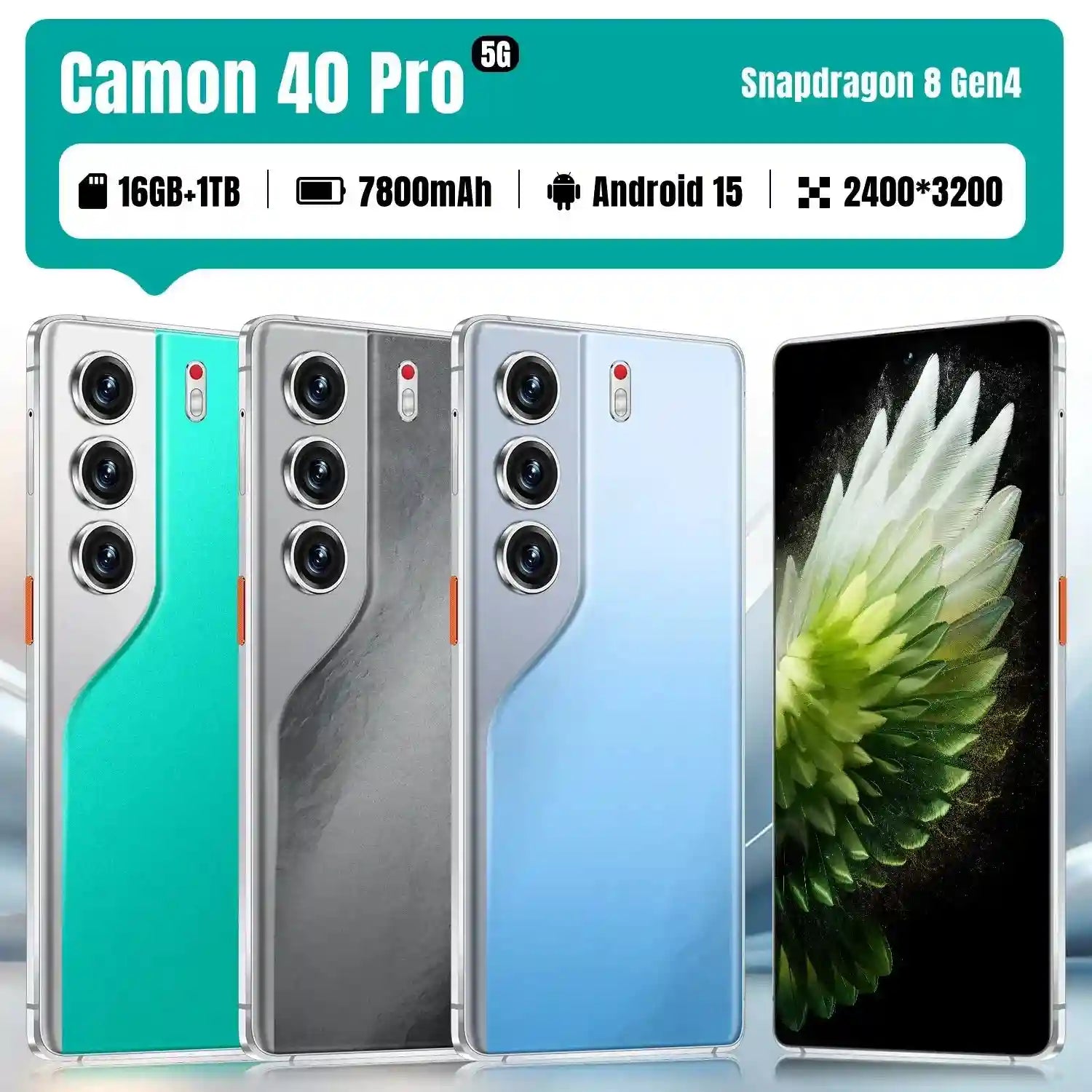 5G Smartphone 16GB RAM 1TB Storage 108MP Camera - Tidesmit Essential Tidesmit