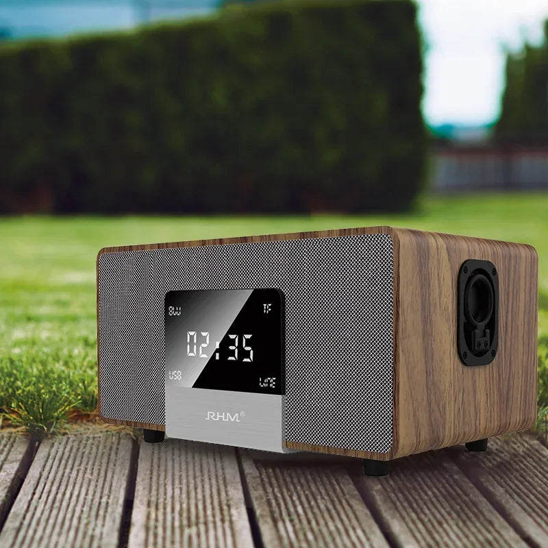 Wireless Karaoke Speaker with Dual Mics and Premium Wood Cabinet My Store