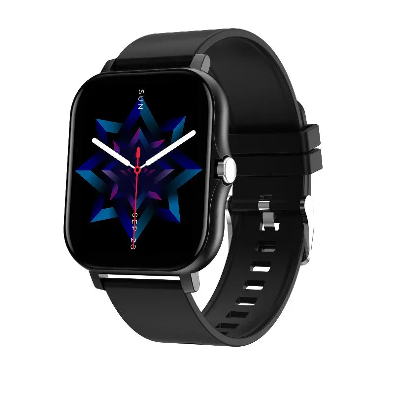 Smartwatch Fitness Tracker with Bluetooth Calling & Heart Rate Monitor 3 Black Silicone Strap Y13 My Store