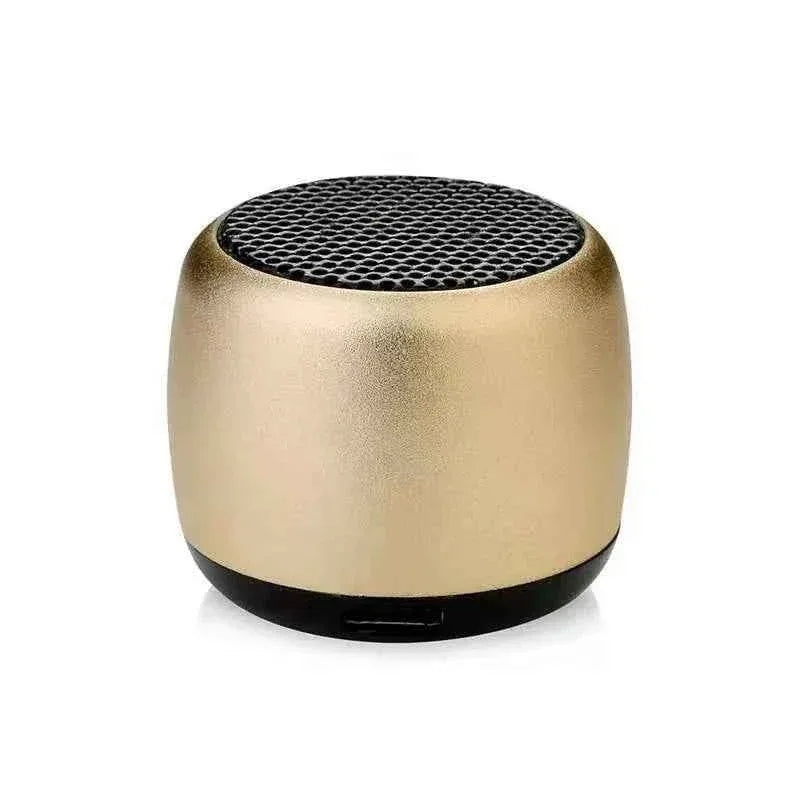 Portable Bluetooth Speaker | Compact Metal Wireless Bass | Mini Red Gold Metal 0.8" My Store