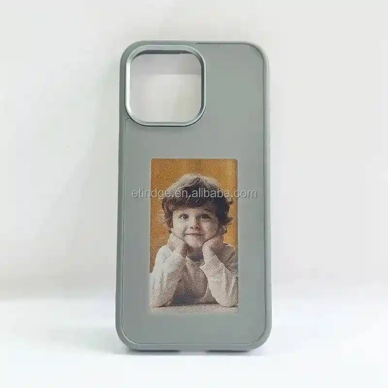 NFC Smart E Ink Phone Case for iPhone - Shock-Absorbing DIY Cover Gray Paper box packaging Tidesmit
