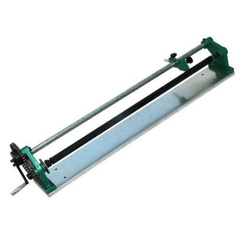 Manual hot stamping foil cutting machine with green frame and long roller bars