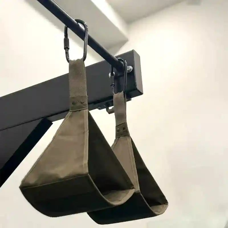 Ab Straps for Hanging Leg Raises - Padded Professional Core Support Black Tidesmit