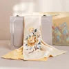 Luxury Artisan Gift Box: Embroidered Silk Scarf with Brooch