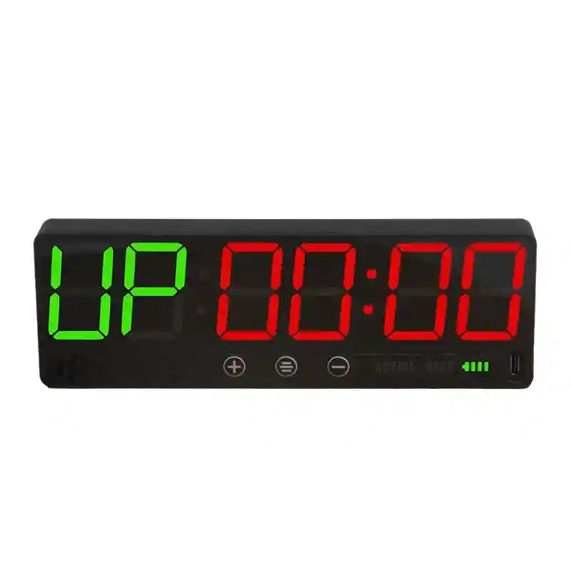 Gym Timer Clock - Rechargeable LED Countdown Timer for Home Fitness Green red Tidesmit