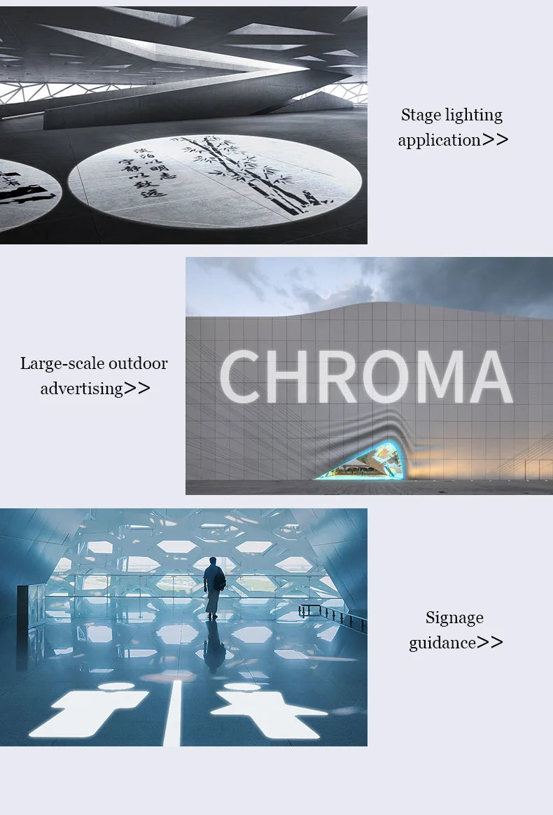 High Power 200W 300W Laser Light Projector ADS Logo Advertising Laser Show Text Customized Gobo Projection for Events