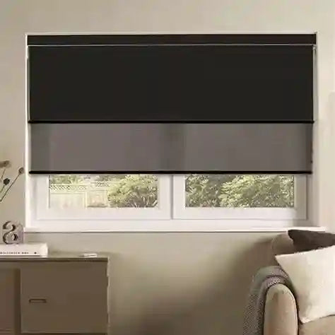 Smart Motorized Double Roller Blinds - Zigbee WiFi App Control Tidesmit