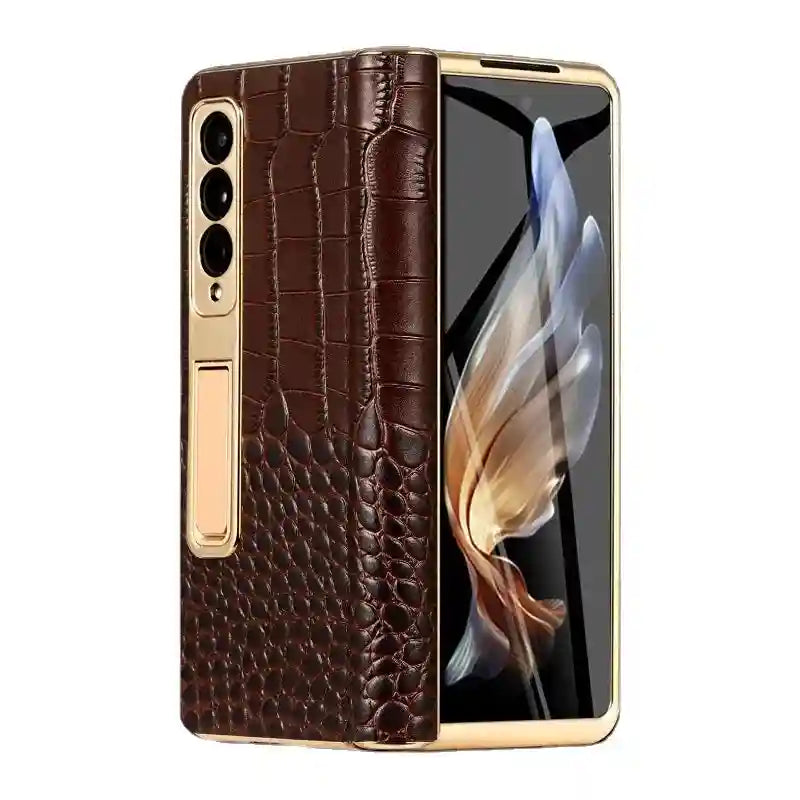 Samsung Galaxy Z Fold 6 Leather Case with Hinge Protection Tidesmit