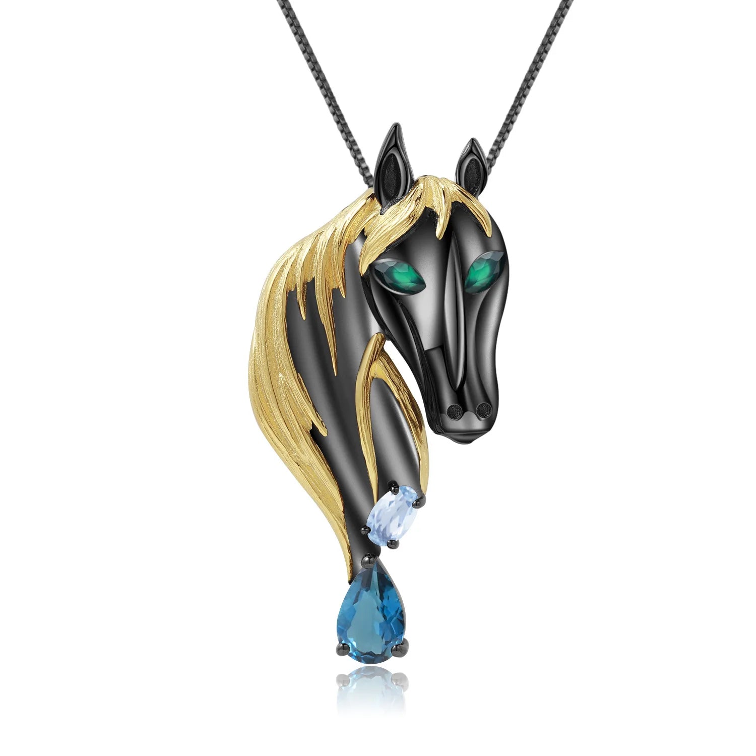 TIANSHE Italy High-end Design Horse Brooch Pendant Necklace Fashion Personality S925 Pure Silver Jewelry Accessories