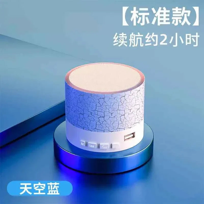 Portable Bluetooth Speaker with RGB Lights and 360 Stereo Sound Blue US My Store