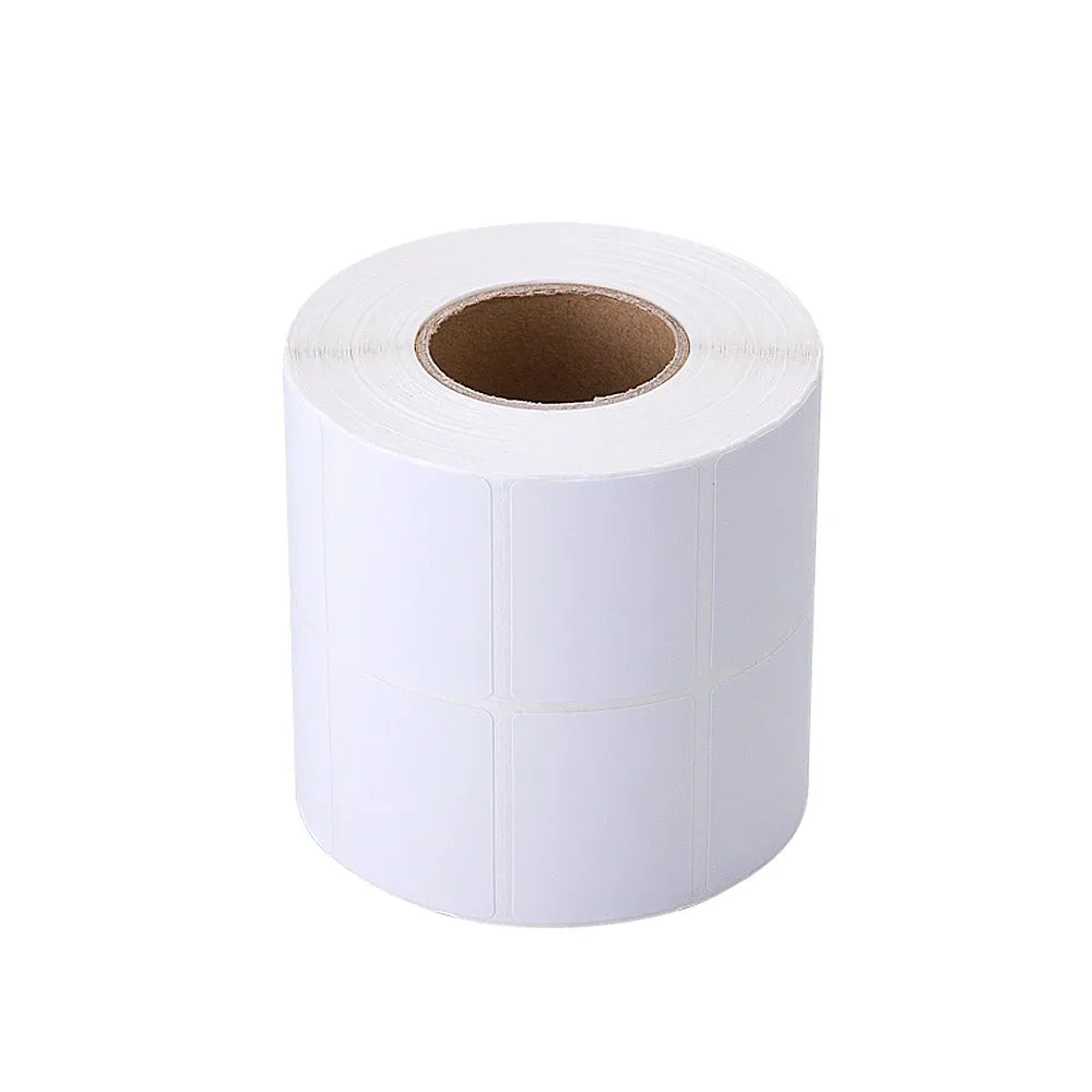 White thermal label roll, blank oil-proof waterproof adhesive-coated labels