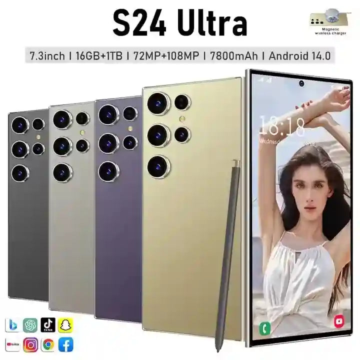 S24 Ultra 5G Smartphone 16GB RAM 1TB - Gray, Purple, Black, Gold Tidesmit