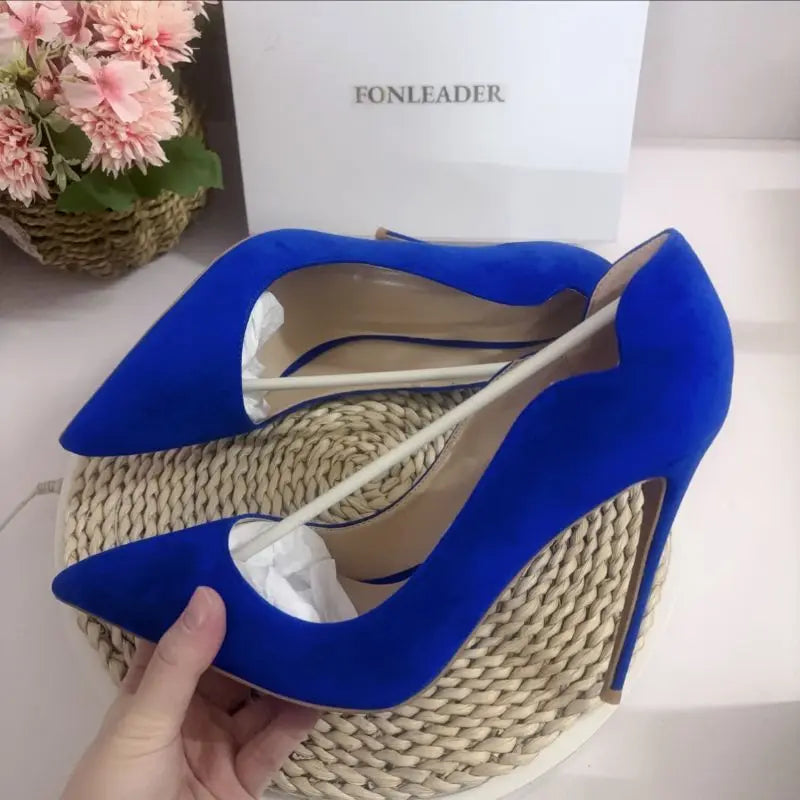 Chaussure Pour Femme Closed Toe Sandals Shoes 2025 Pumps Blue Heels for Women