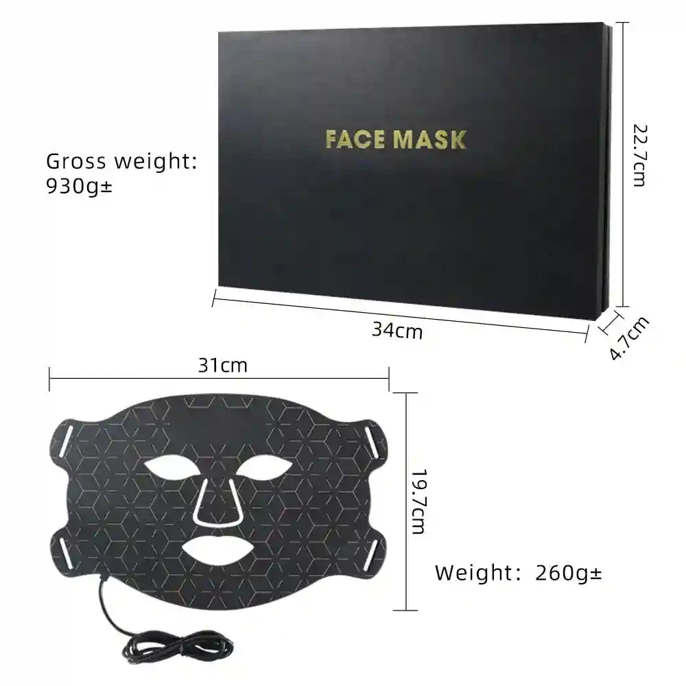 Tidesmit 4-Color Silicon LED Light Therapy Mask - App-Controlled Smart Device Tidesmit