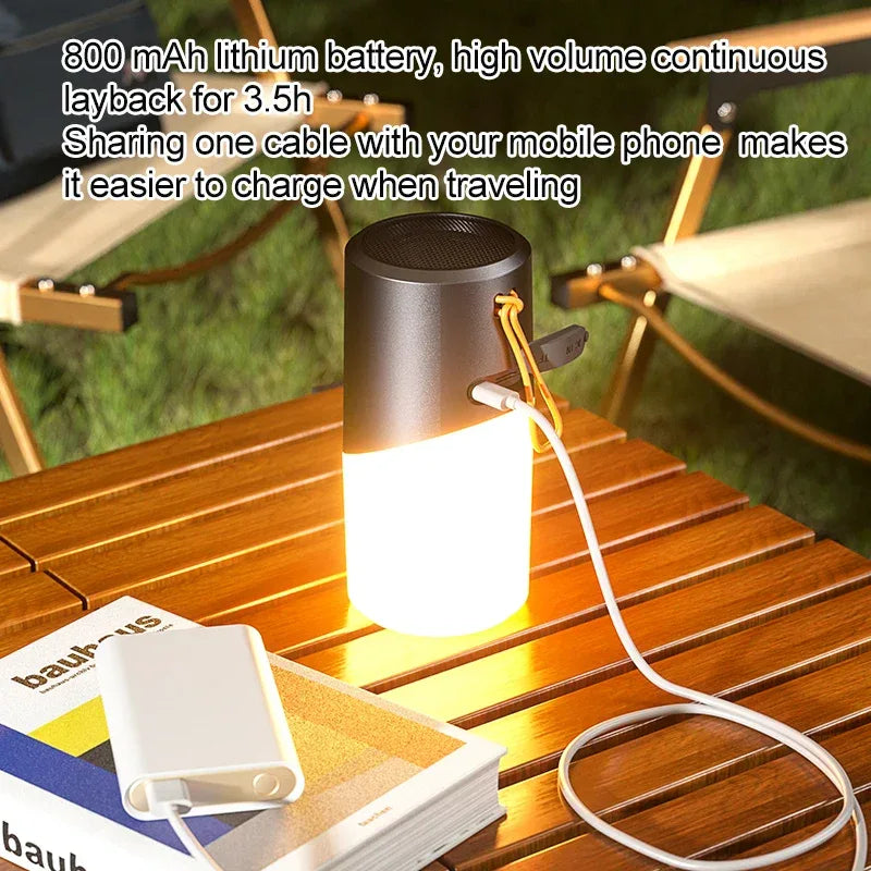 Portable Bluetooth Speaker Waterproof with RGB Light & Bass Boost - Gray My Store